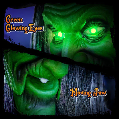 Animated Hovering Witch - Halloween Decorations Outdoor