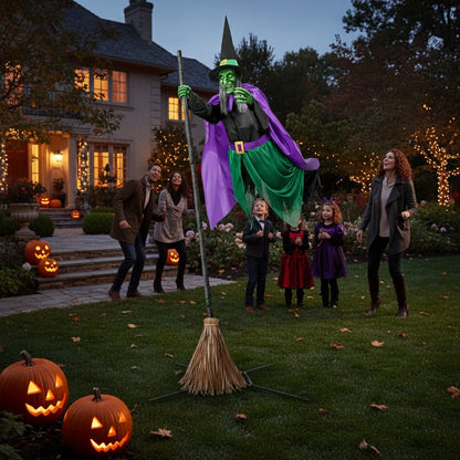 Animated Hovering Witch - Halloween Decorations Outdoor